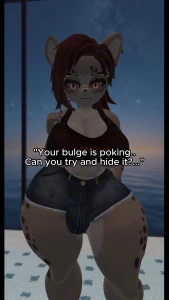 Your bulge is sticking out furry erp vrchat vtuber futanari hentai
