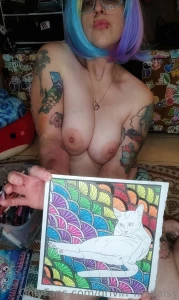 Pulled out the old ring light and some coloring pages