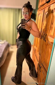 Whoever adores my leather pants gets a prize for their submission