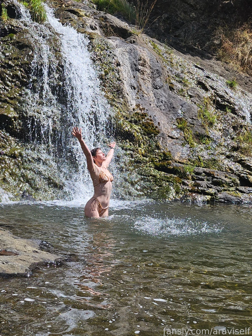 Some posey goddess waterfall pics balanced out with a derpy rat in the part 1 