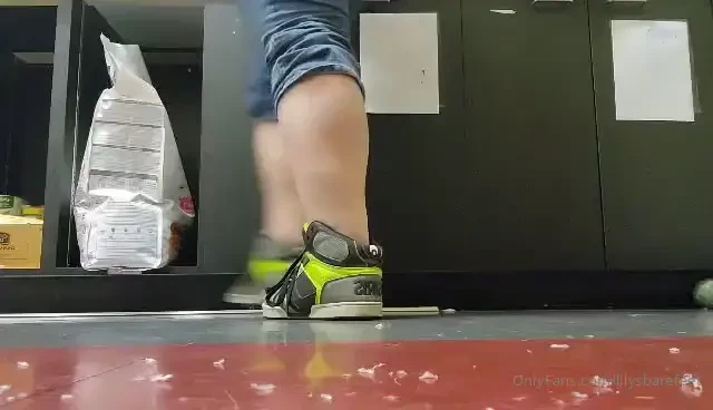Shoe and sock removal at work part 1 