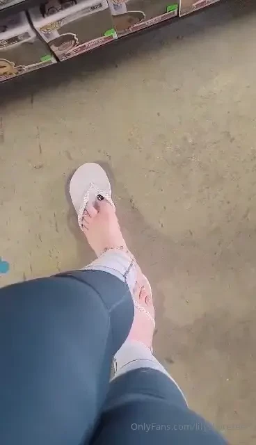 Flip flop feet with silver and black toes a little flip flop tease at part 2 
