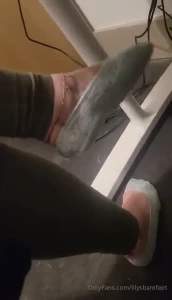 lilysbarefeet - Scrool for a foot tease at work sexy 3 min sock tease video at the end part 2 