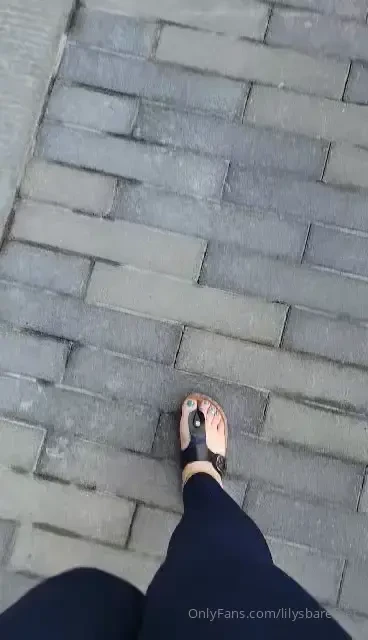 Little tease outside the car in my birks part 25 