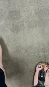 Little tease outside the car in my birks part 22