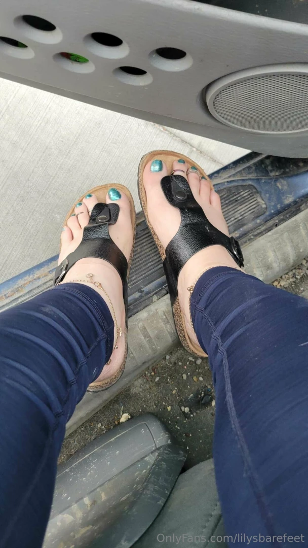 Little tease outside the car in my birks part 16 