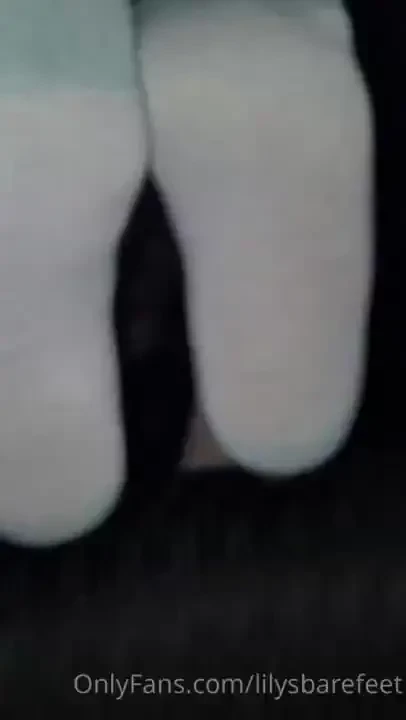 Car tickling my feet are on the top of the seat and get tickled first 