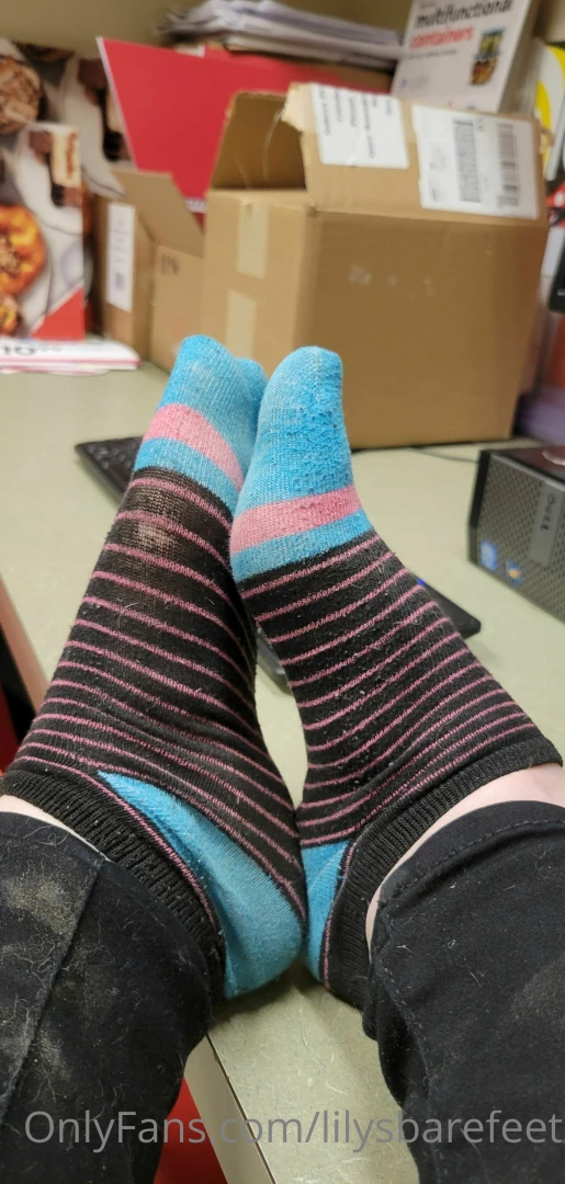 Took my shoes off at work again part 3 