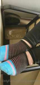 Took my shoes off at work again