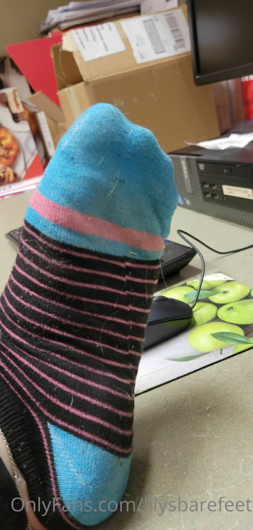 Took my shoes off at work again part 2 