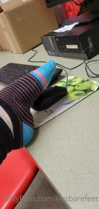 Took my shoes off at work again part 7