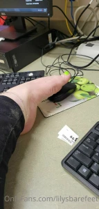 Took my shoes off at work again part 10