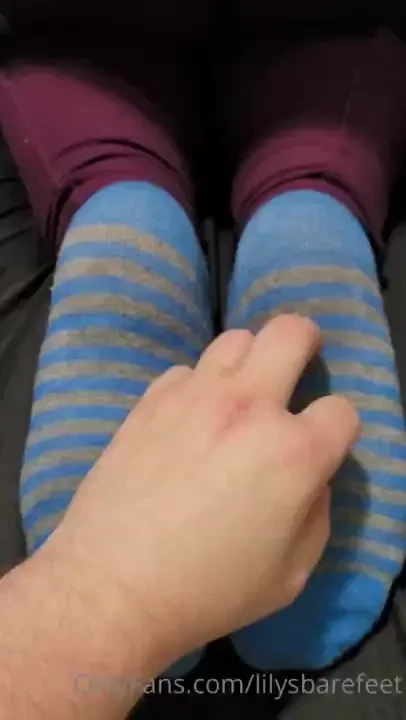 My feet being played with it tickled a little too much enjoy 