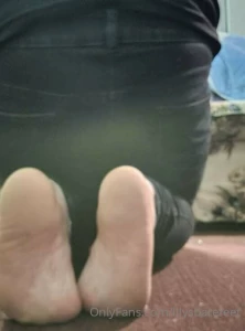 My feet at work i like to take my shoes ans socks off alot part 5