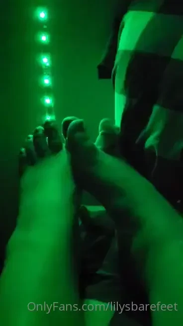 Wish u were in bed with me while my feet play with your cock 