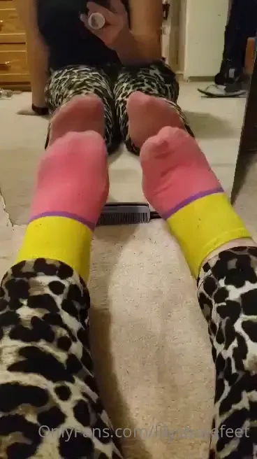 Quick little foot tease plus a little surprise 