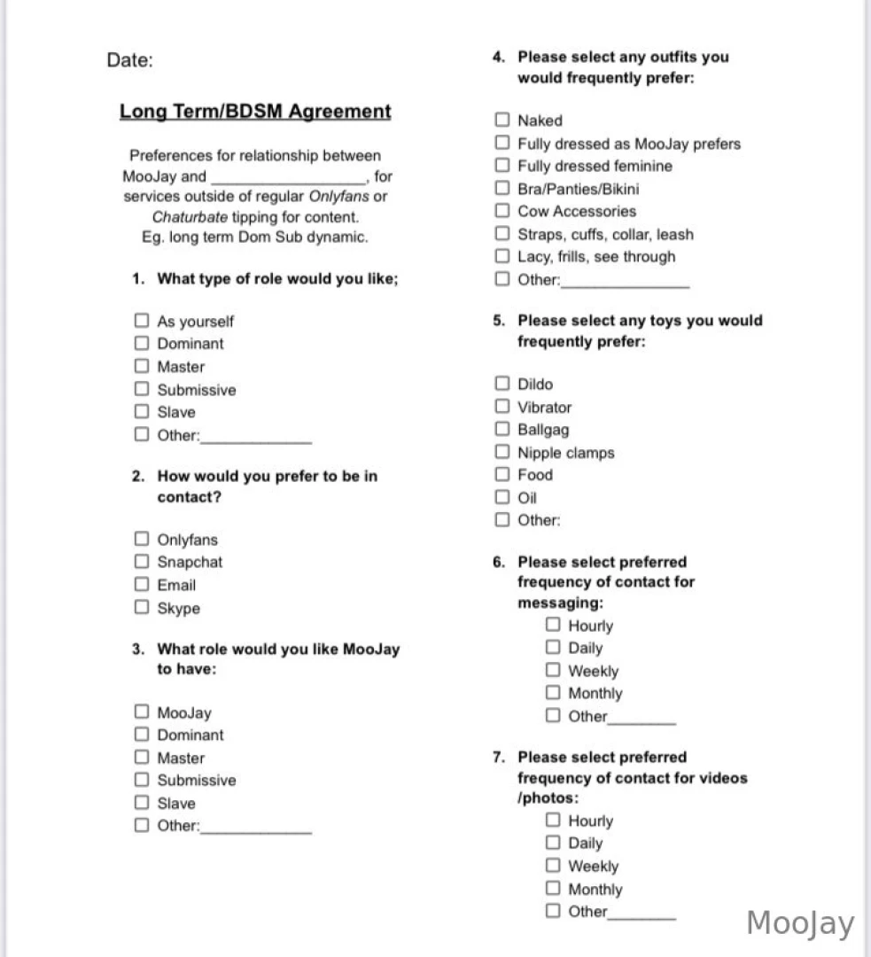 Anyone interested in long term bdsm arrangements there s a part 1 