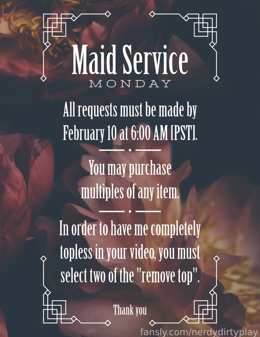 The maid is ready to be of service to you master just make sure you part 1 