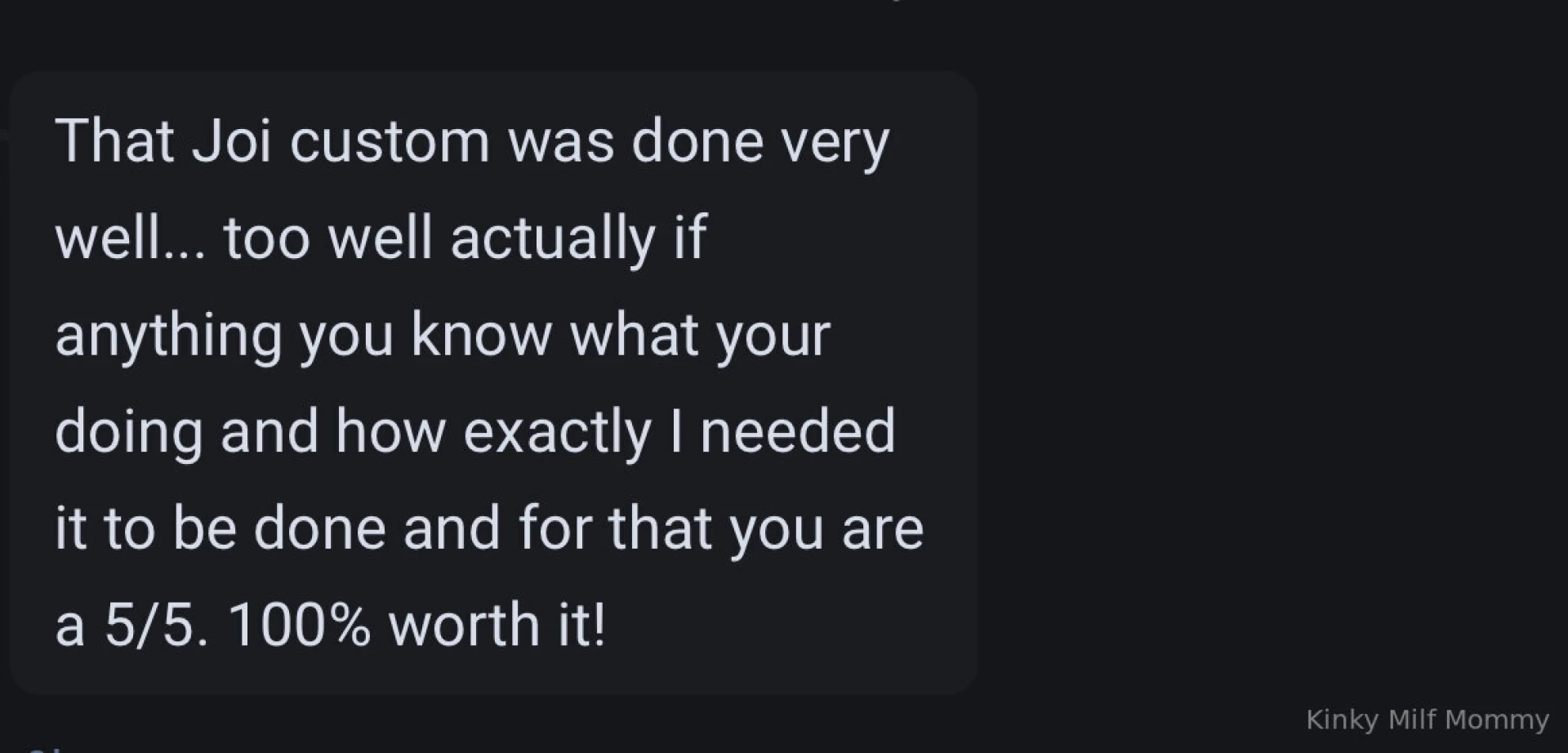 These are my latest reviews - i am doing a custom special now - only part 4 