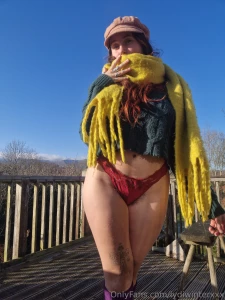 Winter sunbathing outfit part 1