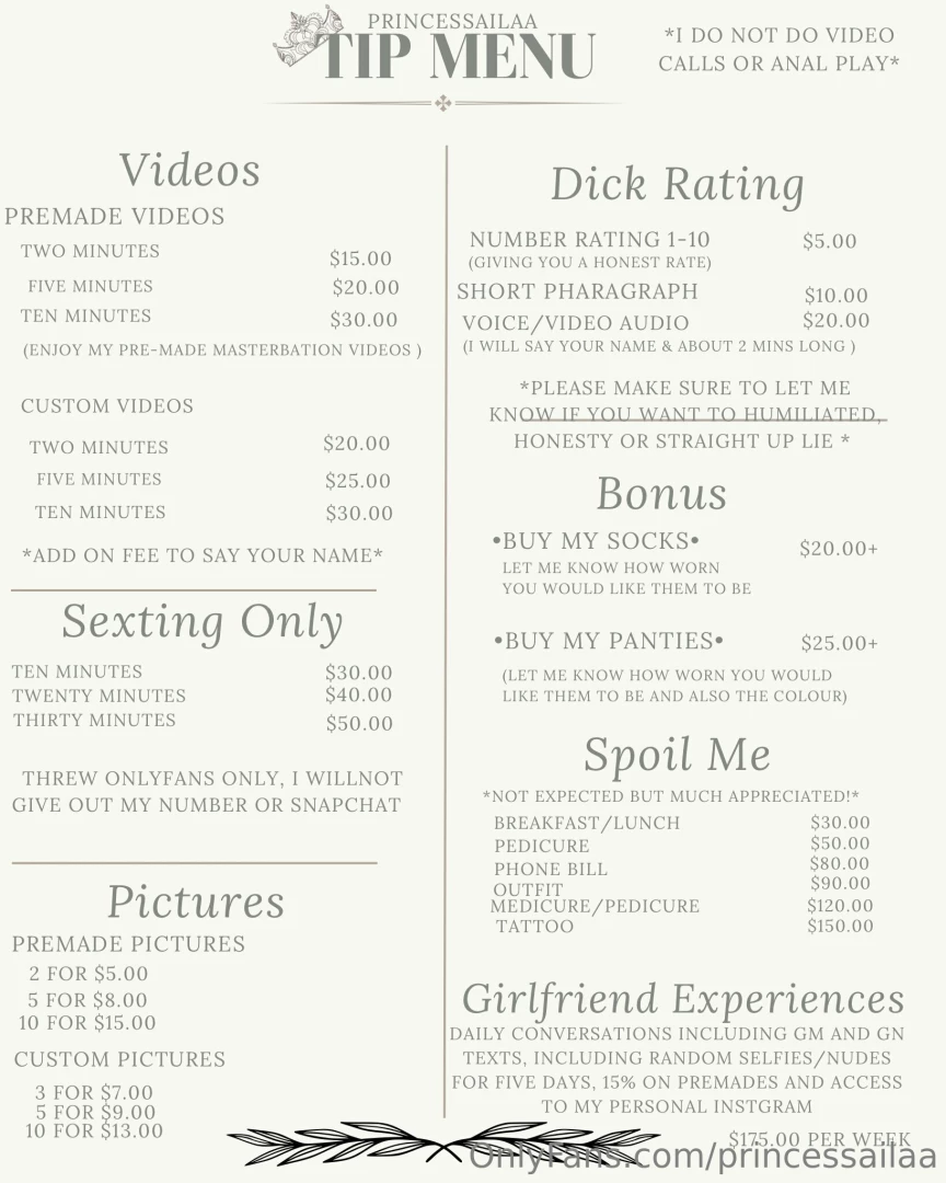 New menu 