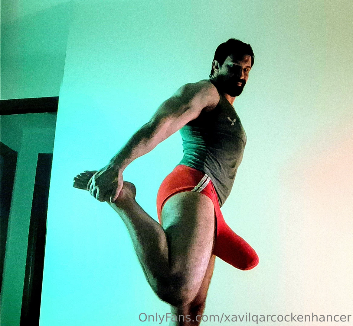Practicing some stretching routine in all the colours of the rainbow part 10 