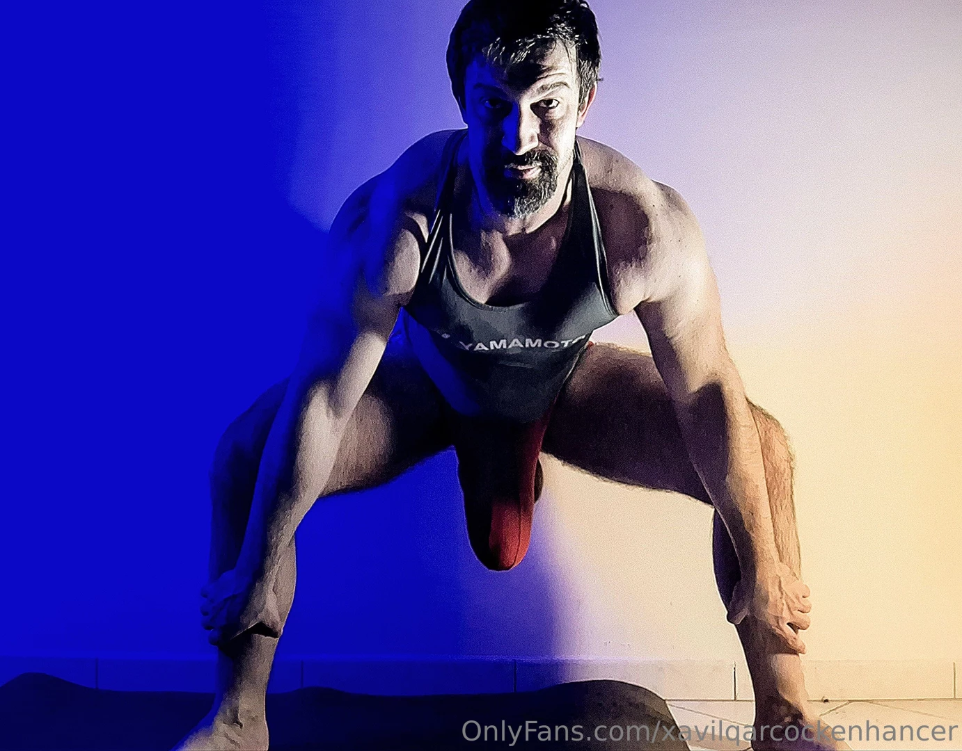 Practicing some stretching routine in all the colours of the rainbow part 25 