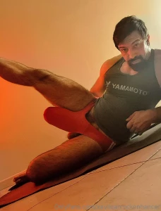 Practicing some stretching routine in all the colours of the rainbow part 15