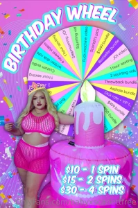 Happy birthday to meeee let s celebrate with a new wheel this month 10