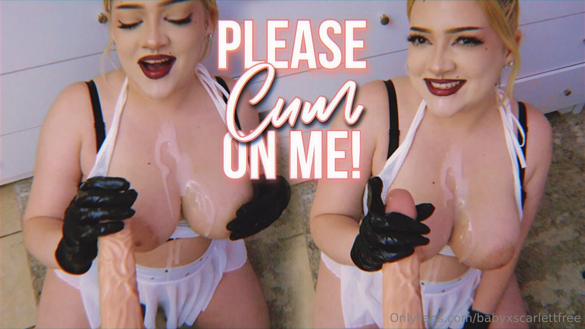 Nitrile glove handjob i give you a handjob with my black nitrile 