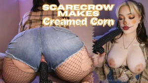 Scarecrow cums on corn country girls make do this scarecrow got so