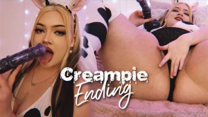 Cow gets bred by bull this bbw cow found a thick bull and sucks and