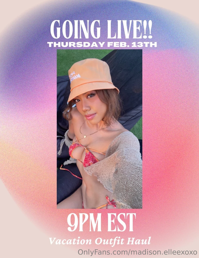 Set your alarms this thursday feb 13th at 9pm est the live will be on 