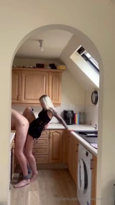 Im in the kitchen with my boyfriend when i check the washing machine