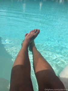 Feet in the water