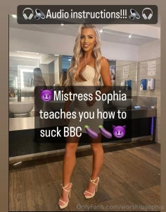 Mistress sophia teaches my sissy cuck how to suck bbc 7 minute audio