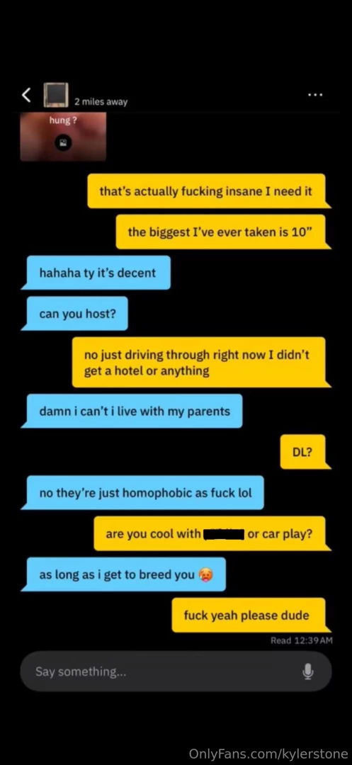 Got bred by this hung twink with an 11 dick was on a road trip while 