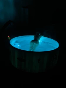 Winter nights in the hot tub