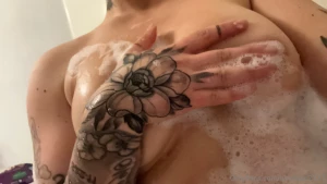 Who wants some soapy titty pics