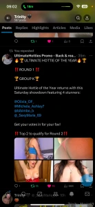 If yall go to x and vote for me send me a pic in my messages of proof