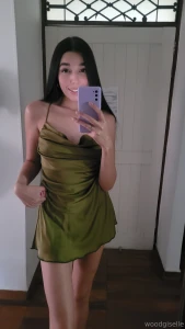 Wearing this dress but i ll let it slip off if you re daring enough to