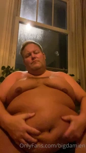 bigdamien - Late night belly play and fingering my bellybutton i love how massive part 1 