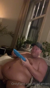 bigdamien - Part one stuffing myself while using a wand on my dick fat pad trying 