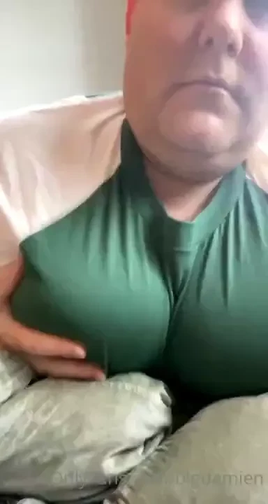 bigdamien - Waiting for a zoom call and just playing with my big titties i love 