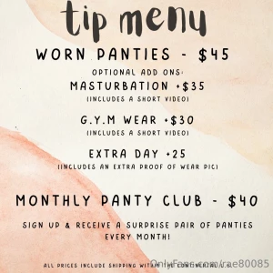 New amp improved tip menu if you have any questions or if you don t