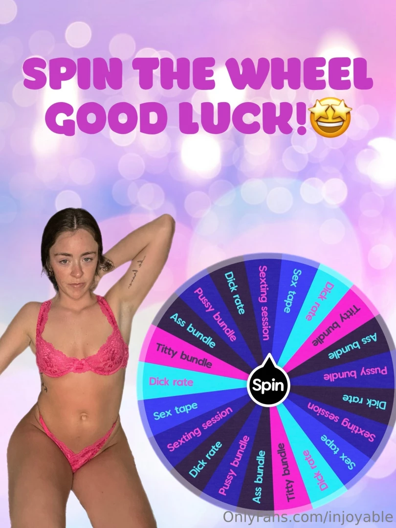 injoyable - Lets play spin the wheel plenty to be won 1 spin 10 2 spins 15 3 spins 