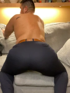 A history of fat dad ass in navy dress pants