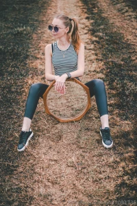 In the mirror you see the road but the most interesting thing is