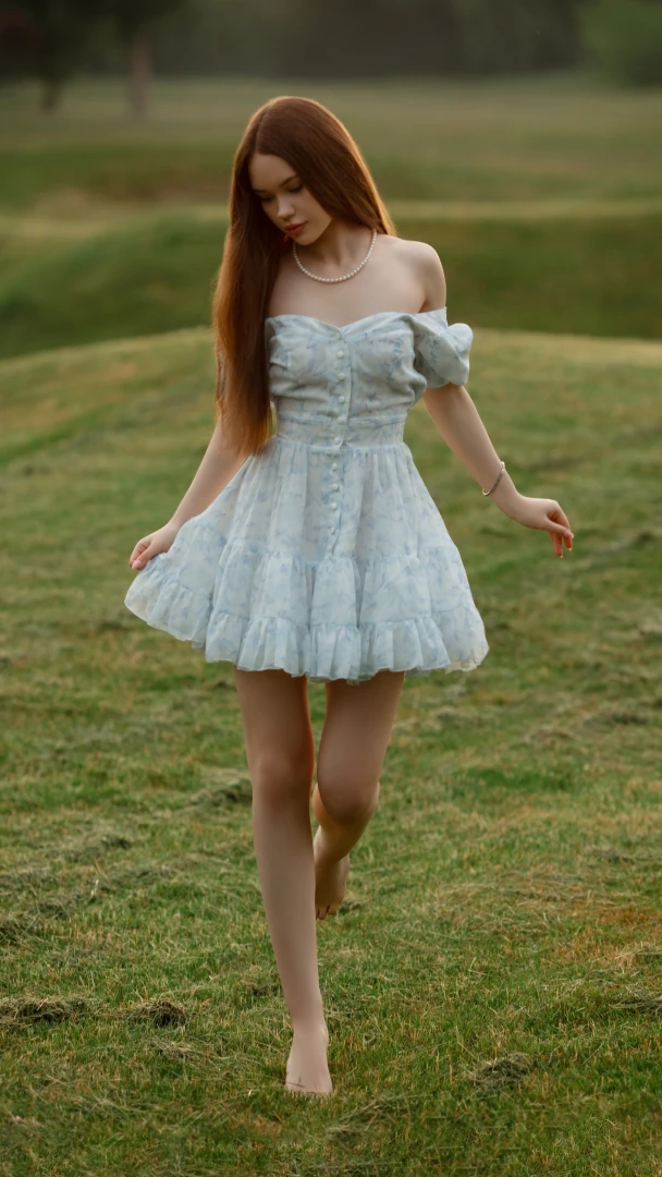 Today i fell in love with my new delicate dress it s so light and airy 