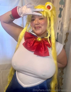 Felt like trying on this sailor moon costume with no bra on